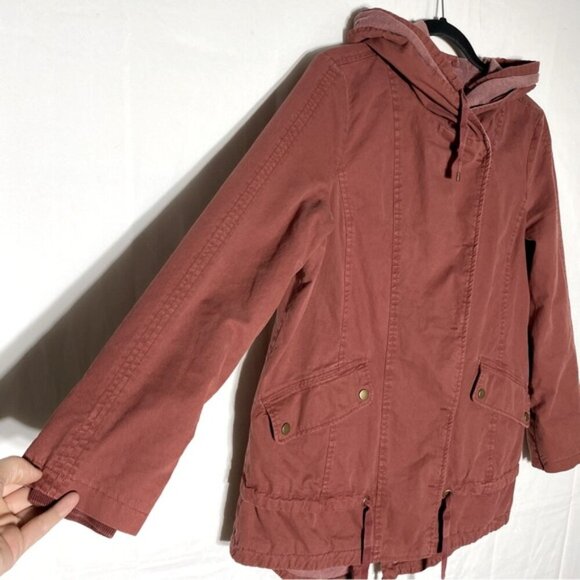 Mavi Rust Red Cotton Anorak Utility Chore Jacket Coat S - Picture 7 of 13